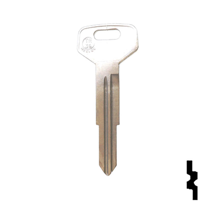 Uncut Key Blank | Toyota | X151, TR39 Automotive Key JMA USA