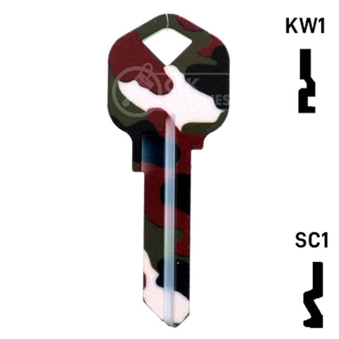 Happy Keys- Camouflage Key (Choose Keyway)
