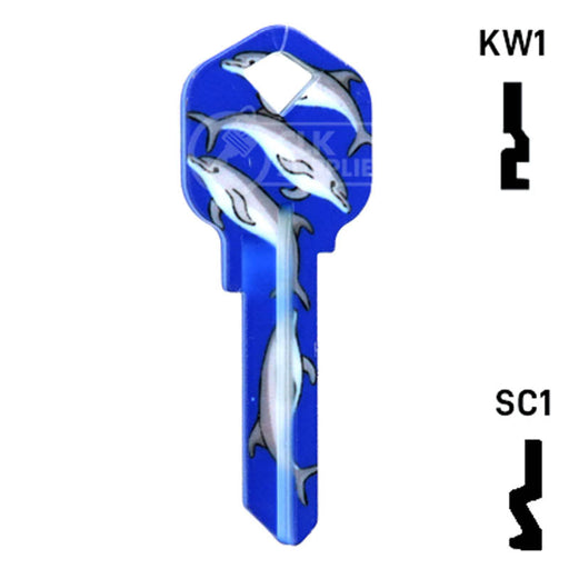 Happy Keys- Dolphins Key (Choose Keyway) Residential-Commercial Key Howard Keys
