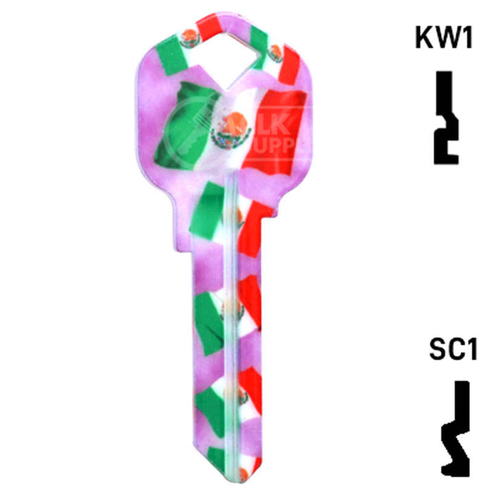 Happy Keys- Mexican Flag Key (Choose Keyway) Residential-Commercial Key Howard Keys
