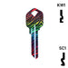 Happy Keys- Rainbow Zebra Key (Choose Keyway) Residential-Commercial Key Howard Keys
