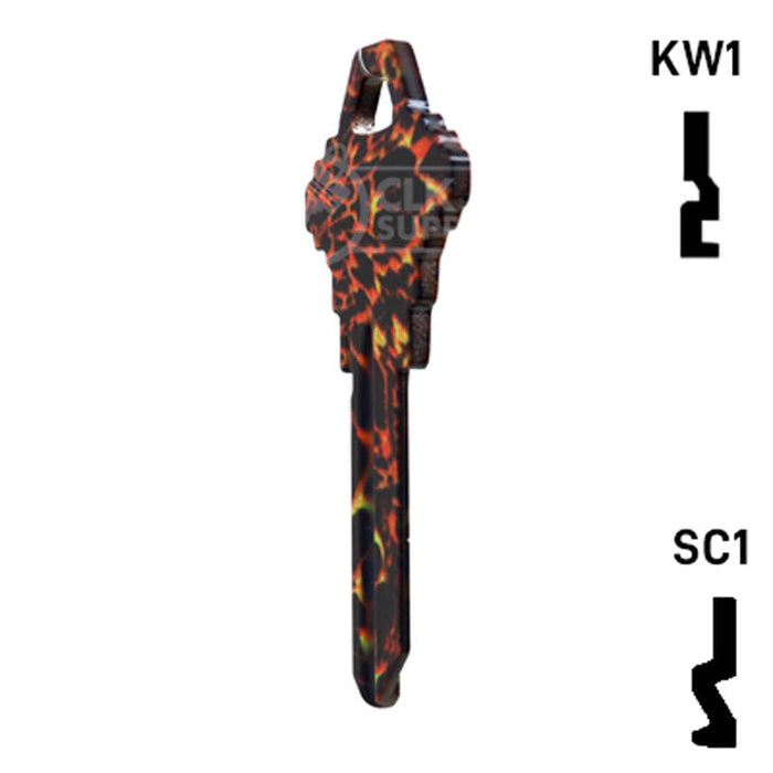 Happy Keys- Tiger Print Key (Choose Keyway) Residential-Commercial Key Howard Keys