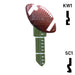 Krafty Keys: Football - Choose Keyway (SC1,KW1,10,WR5) Residential-Commercial Key Hudson-ESP-HPC