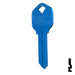 Uncut Aluminum Key Blank | Kwikset KW1 | Blue Residential-Commercial Key JMA USA