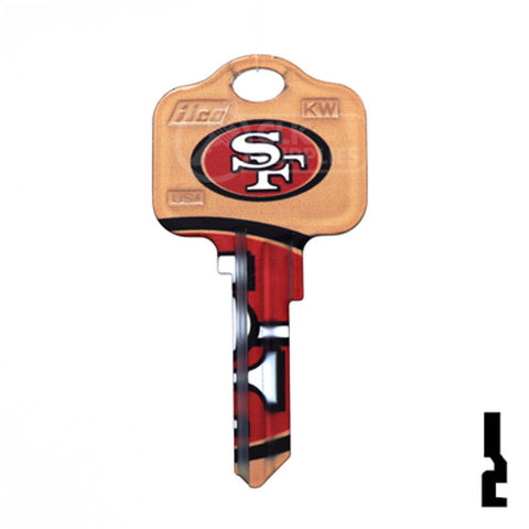 Uncut Key Blank | Kwikset | NFL 49ERS