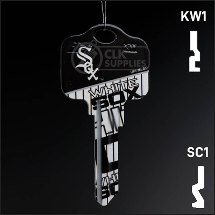 Uncut Key Blank | MLB CHICAGO WHITE SOX | Choose Keyway Residential-Commercial Key Ilco