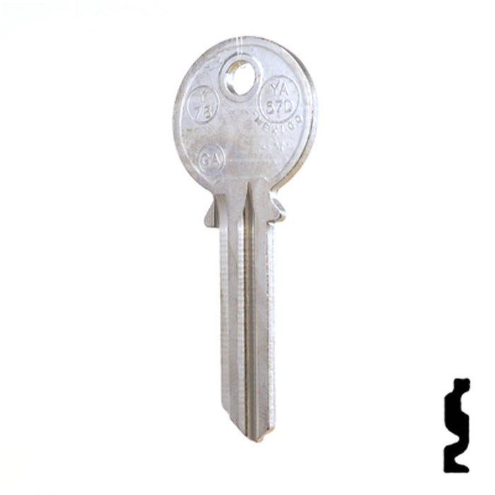 Uncut Key Blank | Yale | Y78, 998GA Residential-Commercial Key JMA USA