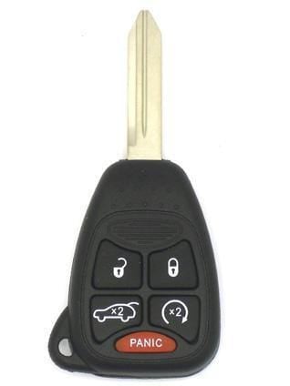 Chrysler, Dodge, and Jeep OEM Replacement Remote Key - 5 Button w/ Hatch and Remote Start Chrysler Remote Keys Solid Keys USA