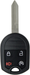 Ford 4 Button Remote Head Key (4B3) - By Ilco Look-Alike Replacments Ilco