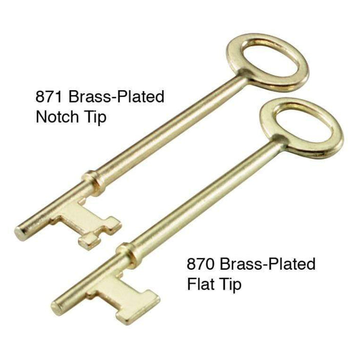 Notch and Flat Skeleton Keys 2/pk Key Chains & Tags Lucky Line