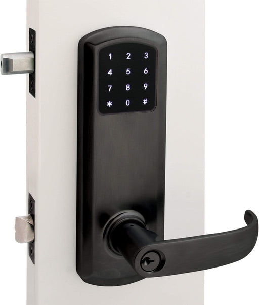 TownSteel E-Genius 5000 Series Grade 1 Interconnected Push Button Electronic Lock 5 1/2" On Center w/Bluetooth-Flat Black Electronic Lock TownSteel