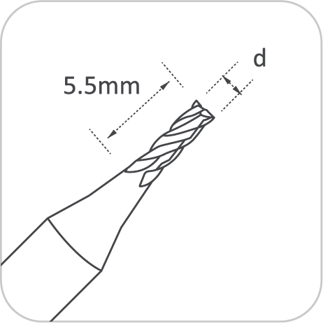 2.5mm End Mill Cutter for Triton/Condor (RAISE) Laser Key Cutting Bit Triton