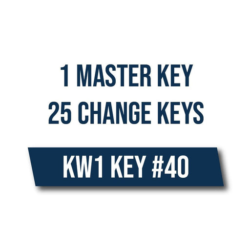 1 Master Key 25 Change Keys On A KW1 Key #40 Master Key Systems CLK