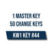 1 Master Key 50 Change Keys On A KW1 Key #44 Master Key Systems CLK