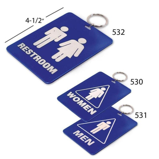 Restroom Tag with Ring Key Chains & Tags Lucky Line