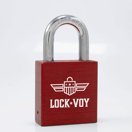Freedom Series 10AR Aluminum USA Padlock by LockVoy -Red (Rekeyable, AM3 Key,KA1) Rekeyable Padlocks LockVoy