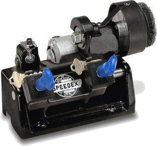 What feature does the jaw of the Mini Speedex Key Duplicator have?