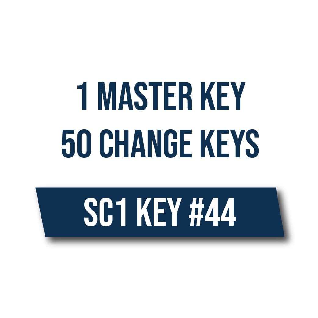 Does the master key? open all locks keyed to the 50 keys? All 50 keys are different cuts?