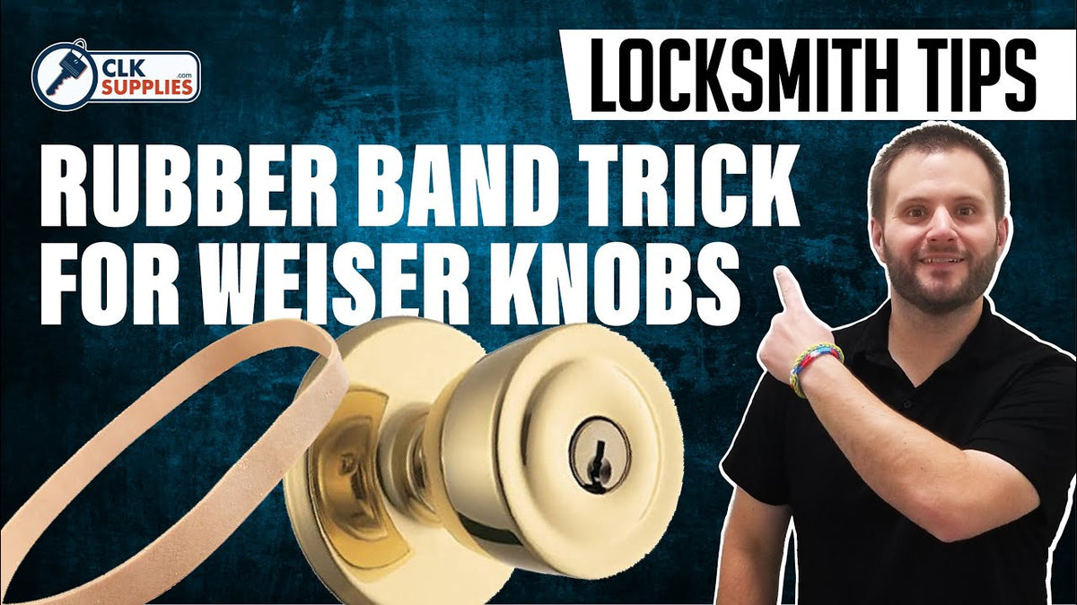 Locksmith Tip The Rubber Band Trick for Weiser Knobs