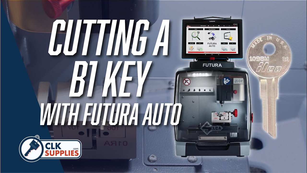 Automatic Key Cutting Machine : Silca Futura Auto - How To Cut A B1 Key Blank