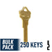 250 Pack KW10 Kwikset Key (Brass) 250 Pack Ilco