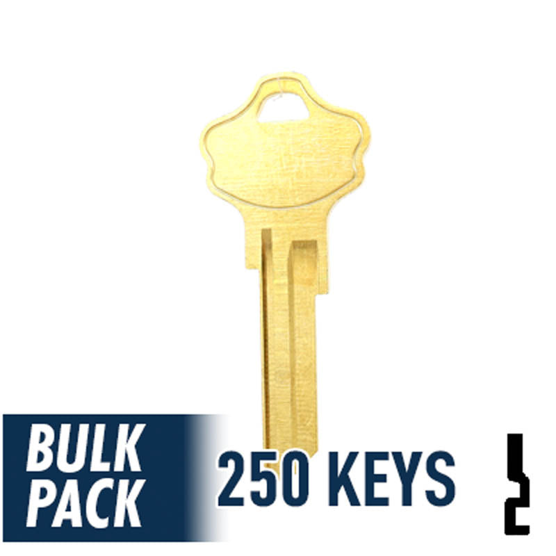 250 Pack KW10 Kwikset Key (Brass) 250 Pack Ilco