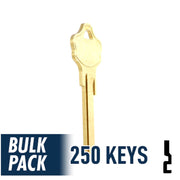 250 Pack KW10 Kwikset Key (Brass) 250 Pack Ilco