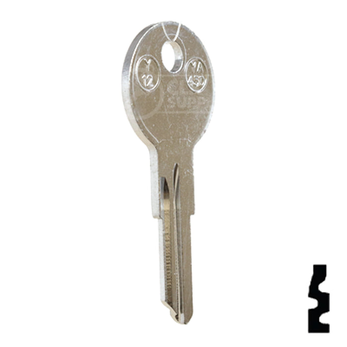 YALE (Y12-NP,O1122A) Key Blank - by JMA All JMA USA