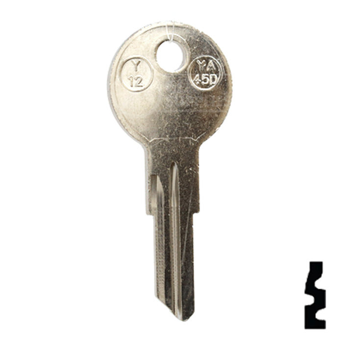 YALE (Y12-NP,O1122A) Key Blank - by JMA All JMA USA