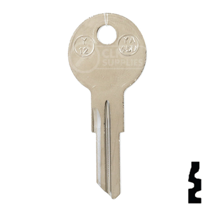 YALE (Y12-NP,O1122A) Key Blank - by JMA All JMA USA