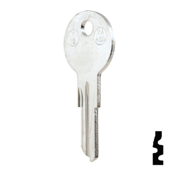 YALE (Y12-NP,O1122A) Key Blank - by JMA All JMA USA