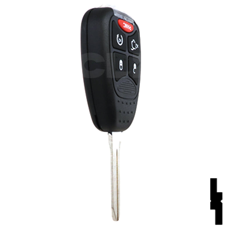 Chrysler 5 Button Remote Head Key 5B3–By Ilco Automotive Key Ilco