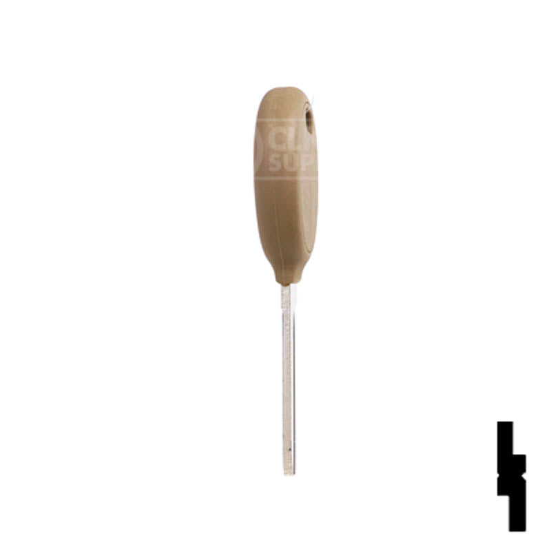 New Transponder Ignition Key Y164-PT For Chrysler Dodge | ID46 Chip Replacement