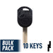 Ford Transponder Key Blank (H84-PT, H92-PT) Pack of 10 Automotive Key JMA USA