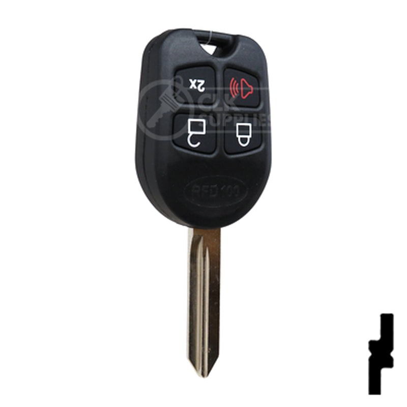 Programable Ford 80-Bit Remote Head - EDGE CUT Automotive Key Keyline USA