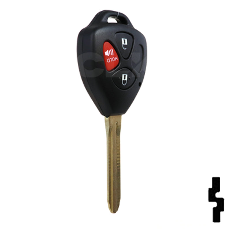 Toyota 3 Button "G" Chip Remote Head Key (3BG3) - By Ilco Automotive Key Ilco