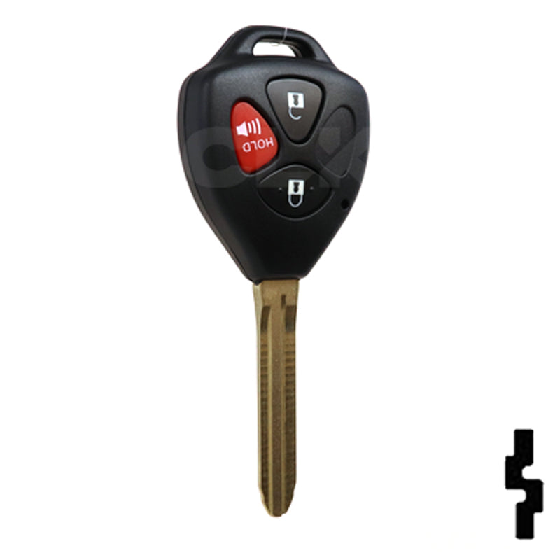 Toyota 3 Button "G" Chip Remote Head Key (3BG3) - By Ilco Automotive Key Ilco