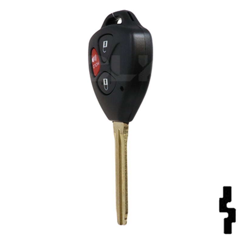 Toyota 3 Button Remote Head Key (4D-67 Transp.)(3BD1) - By Ilco Automotive Key Ilco