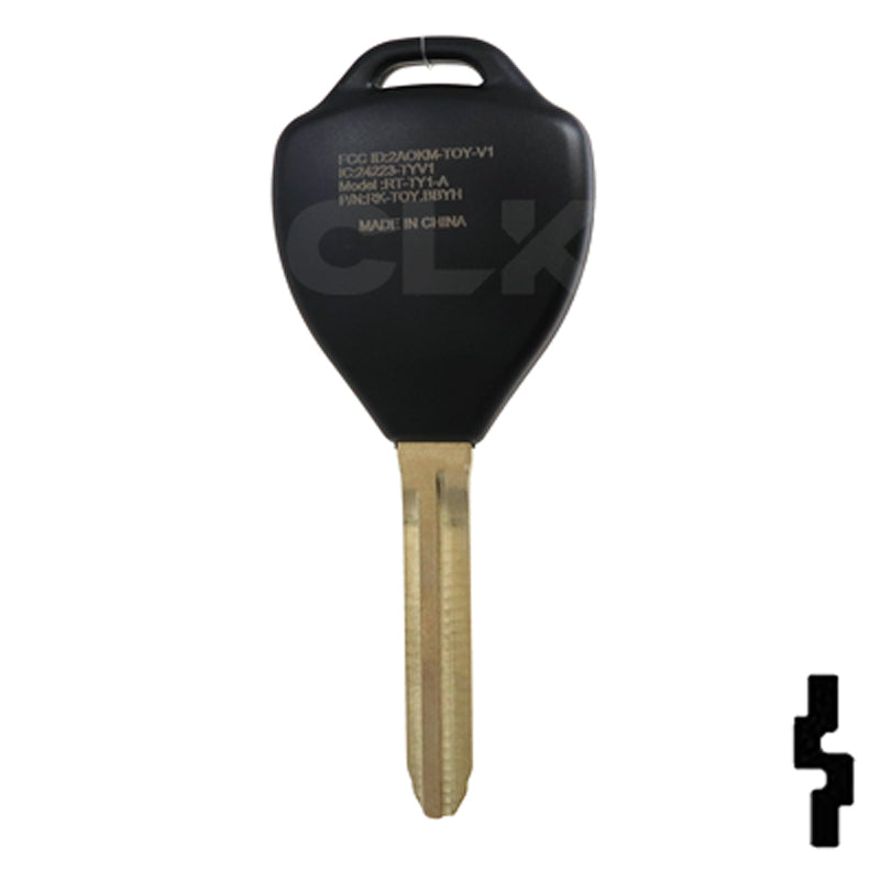 Toyota 3 Button Remote Head Key (4D-67 Transp.)(3BD1) - By Ilco Automotive Key Ilco