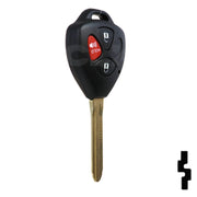Toyota 3 Button Remote Head Key (4D-67 Transp.)(3BD1) - By Ilco Automotive Key Ilco