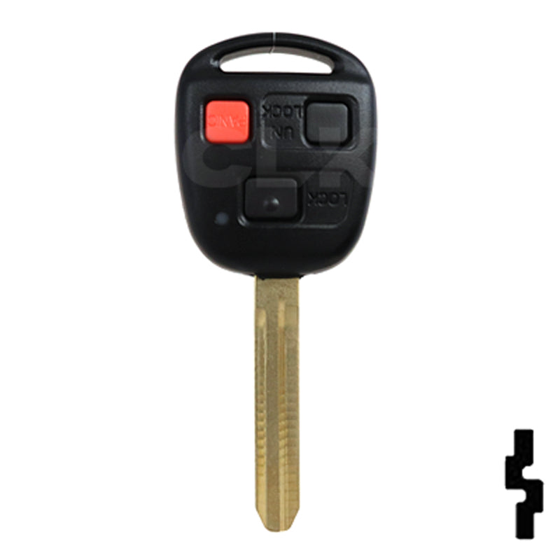 Toyota 3 Button Remote Head Key "G" Chip (3BFJ2) - By Ilco Automotive Key Ilco