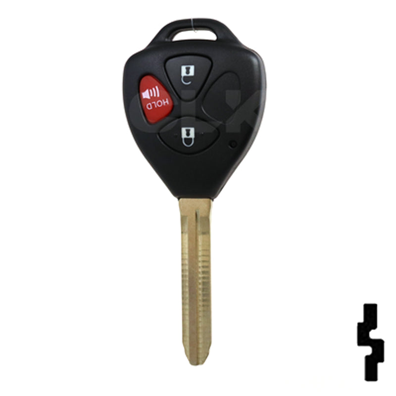 Toyota 3 Button Remote Head Key (G Transp.) (3BG1) - By Ilco Automotive Key Ilco