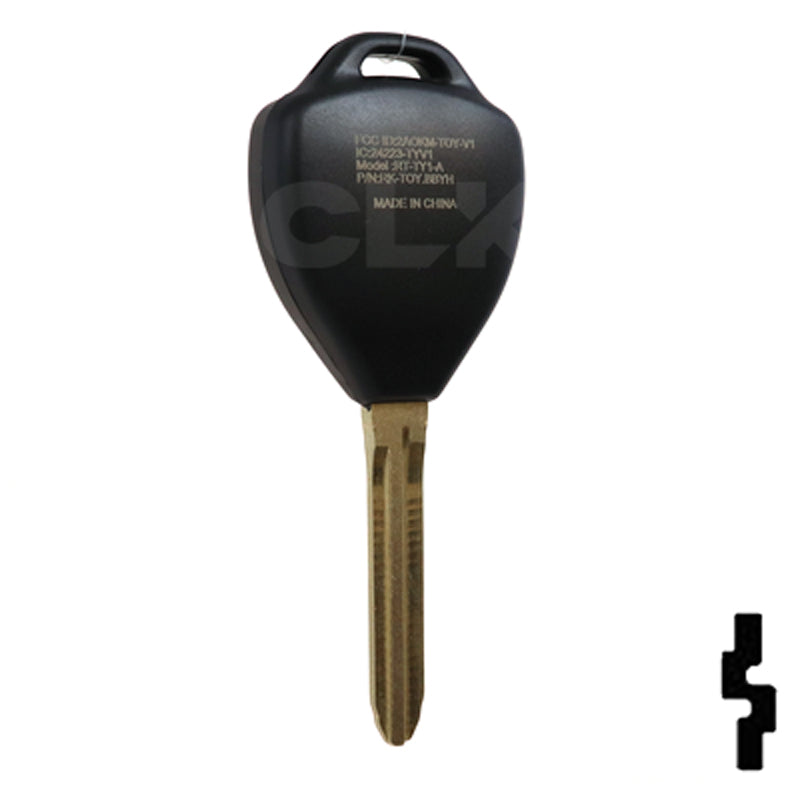 Toyota 3 Button Remote Head Key (G Transp.) (3BG1) - By Ilco Automotive Key Ilco