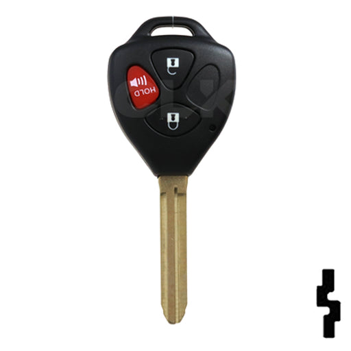Toyota 3 Button Remote Head Key (G Transp.) (3BG1) - By Ilco Automotive Key Ilco