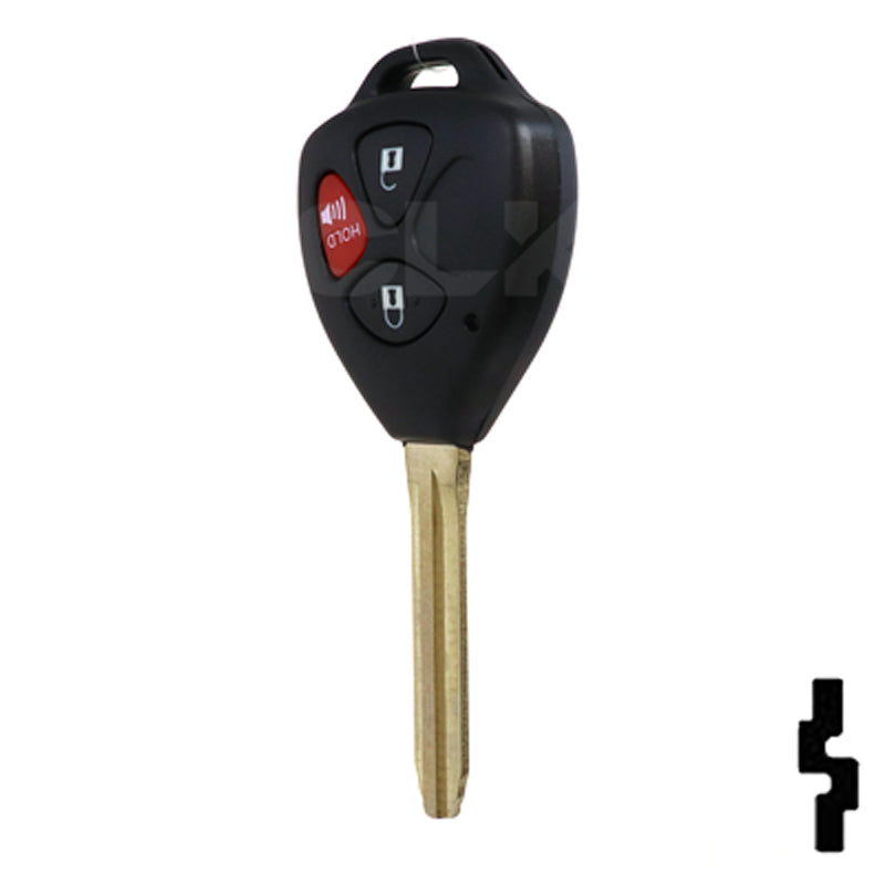 Toyota 3 Button Remote Head Key (G Transp.) (3BG2) - By Ilco Automotive Key Ilco
