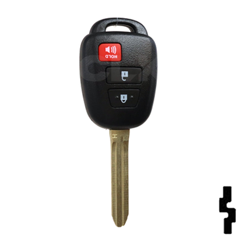 Toyota 3 Button Remote Head Key (H Transp.) (3BH3) - By Ilco Automotive Key Ilco