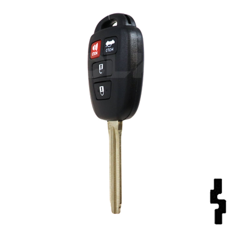 Toyota 4 Button Remote Head Key (G Transp.) (4BG) - By Ilco Automotive Key Ilco