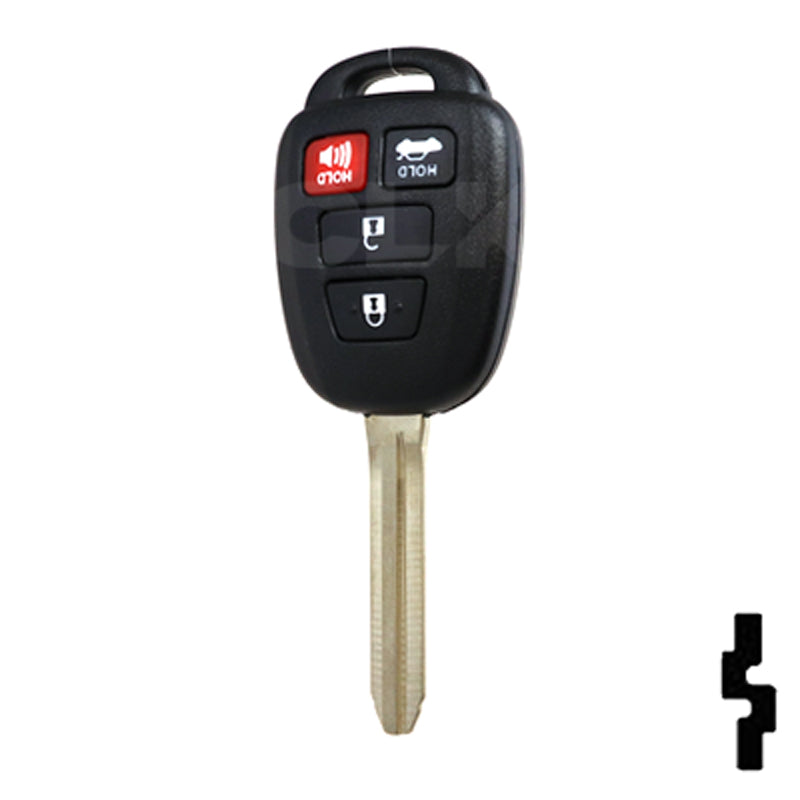Toyota 4 Button Remote Head Key (H Transp.) (4BH) - By Ilco Automotive Key Ilco
