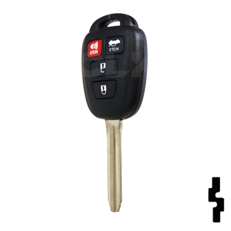 Toyota 4 Button Remote Head Key (H Transp.) (4BH) - By Ilco Automotive Key Ilco