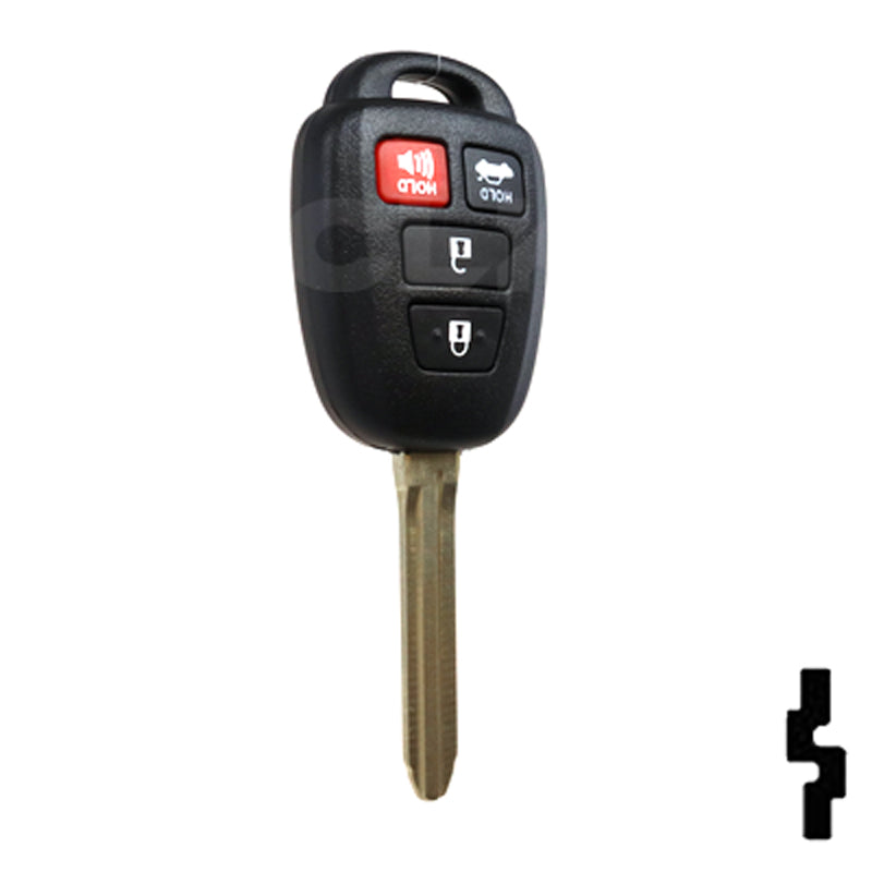 Toyota 4 Button Remote Head Key (H Transp.) (4BH) - By Ilco Automotive Key Ilco